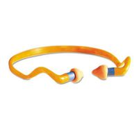Sperian Protection QB2HYG Banded Multi-Use Earplugs, 25NRR, Orange Band/Orange Plug, 10/Box