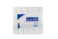 Rolled Gauze 4" x 5 yds. Case of 96 Gauze Rolls for General Wound Care. Non-sterile 2-ply Gauze. 100% Woven Cotton, Latex-Free. Soft and Absorbent.