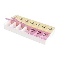 TOPBATHY Weekly Pill Organizer Free Travel 7 Day Pill case compartments to Hold Vitamins cod Liver Oil Supplements and Medication