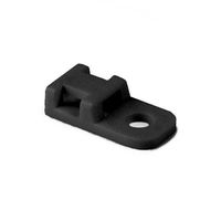 Hellermann Tyton CTAM20C2 Cable Tie Anchor Mount, 0.2" Hole Diameter, 0.2" Max Tie Width, PA66, Black (Pack of 100)