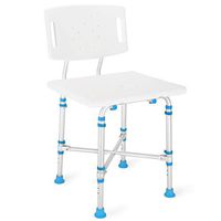 Health Line Massage Products Bariatric Heavy Duty Shower & Bath Stool, 600 lb. Weight Capacity, with Extra Large Seat Non-Slip Adjustable Bath Bathtub Bench for Elderly, Disabled, Seniors