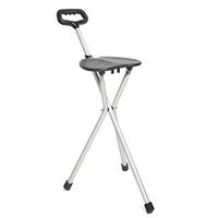 JLDN Cane with Seat, Aluminum Alloy Three feet Non-Slip Folding Lightweight and Portable Durable Walking Stick