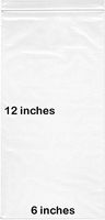 BNY Corner 2 Mil 6x12 Clear Plastic Zip Lock Bags, 6" x 12" Reloc Bag - 500 Counts