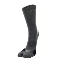 Doctor's Choice Bunion Relief Crew Sock with Split Toe Separator and Soft Cushioning for Hallux Valgus, (Charcoal/Black, Medium) Womens Shoe Size: 6-10