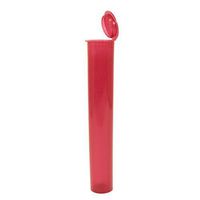 116mm Pre-Roll Doob Tube Transparent Red Squeeze Pop Top Container King Size 4" Cone Rolled J (600 Count)