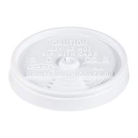 DCC8UL - Dart 8UL White Plastic Lids for Hot/Cold Foam Cups