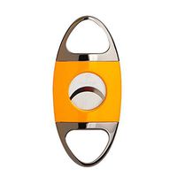 PIPITA Cigar Cutter Guillotine Stainless Steel Double Blade Cigar Knife Scissors (Yellow)