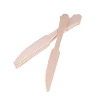 Amosfun 8pcs Disposable Wooden Knives Wood Cutlery Utensils for Baby Shower Birthday Party Supplies