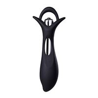 Oolong Black Vi-bran-ting G-Spotter Liquid Silicone Ȁmâl Plúg for Women