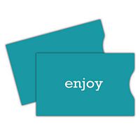 Gift Card Sleeve – Blue Simple Enjoy (100 Pack)