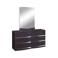 Global Furniture Aria/Aurora Collection MDF/Wood Veneer Bedroom Set with Dresser, Wenge