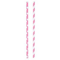 Diva Pink Polka Dot & Striped Paper Straws, 24ct