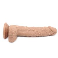 LuJoe 9 inch High Simu-Lation P'en-NIS Silicone P'en-NIS 22Cm Large - Brown