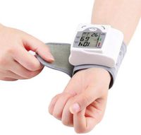 hongxinq Automatic Digital LCD Display Wrist Blood Pressure Monitor Heart Beat Rate Pulse Meter Tonometer Sphygmomanometers Pulsometer