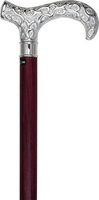 Extra Long, Super Strong Derby Walking Cane (Silver-Pruple)