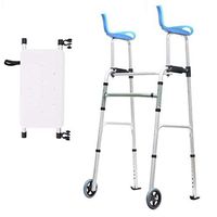 Yadianna Cozy Armrest Frame Walker Aluminum Alloy with Armrest Folding Auxiliary Bathtub Can Sit Elderly Disabled 50cm × 41.5cm × 76.5cm Non-Slip Walking Stick with Hospital