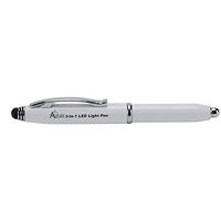 Acurit 3-in-1 LED Penlight with LED Light, Large Diameter Barrel Pen, Touchscreen Stylus All in One - White