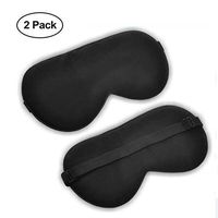 2-PACK Pure Mulberry Silk Eye Mask for Sleeping with Adjustable Strap, Super Smooth and Comfortable Sleep Mask for Men Women and Kids