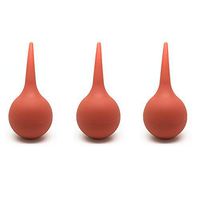 YUOCEAN Ear Syringe Ear Washing Rubber Suction Sucker Squeeze Bulb 3 PCS,Orange