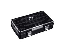 LHFJ Cigar Humidor Mini Portable Cigar Case with Hygrometer Humidifier Cigar Organizer for 10 Cigars