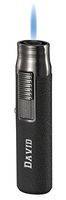Personalized Visol Sherman Single Flame Torch Lighter (Black Crackle)