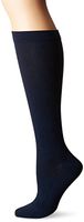 Dr. Scholl's Women's Travel Knee High Socks with Graduated Compression, Navy, Shoe Size: 8-10