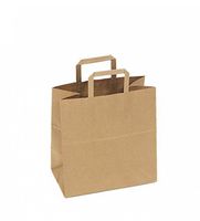SafePro 12717, 12x7x17-Inch Kraft Paper Shopping Bags With Handles, Disposable Take Out Unprinted Grocery Bags, 300-Piece Bundle