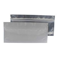 Pre Roll Barrier Bags #1 White Mylar Rx Pill Clear Front Resealable Foil Pouches (50 Count)