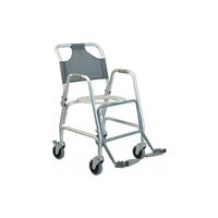 Lumex 7915A-1 7915A-1 Deluxe Shower Transport Chair with Footrests, Color Alu...