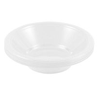 JAM PAPER Disposable Plastic Bowls - Small - 12 oz (7 Inch Diameter) - Clear - 20/pack