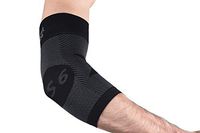 OrthoSleeve ES6 Elbow Bracing Sleeve (One Sleeve) relieves Tennis and Golfer's Elbow Pain, General Elbow Pain, Forearm Pain and Reduces Swelling (Black, Medium)