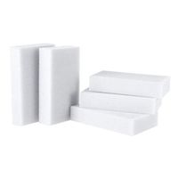 discountstore145 50Pcs Sponge Pad Eraser Dish Washing Cleaner Kitchen Bathroom Cleaning Tools White