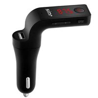 Bluetooth FM Transmitter - Simr Wireless Radio Adapter Car AUX Bluetooth Hands Free Car Kit USB Car Charger Support U Disk TF Card AUX Input iPhone 6 7 8 Plus, Samsung Smartphone, Black