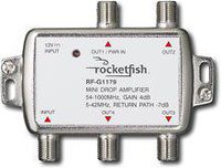 Rocketfish Bidirectional Mini Drop Amplifier (RF-G1179) Silver - New