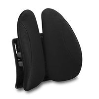 Urbo Ergonomic Lumbar Back Support with Height Adjustment to Fit Any Seat, Movable Wings That Adapt to Your Shifts & Movements in Office or at Home (Black)