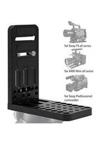 Camera L Shape Bracket Quick Release Plate L Bracket Plate for Professional 4K Video Camcorder 3/8" 1/4" Screw Vertical Video Shooting Compatible with Canon XC10 XC15 Sony FS7 FS5 NX100 Z150