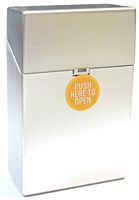 HHB Eclipse Metallic Silver Crushproof Plastic Cigarette Case, Kings, 4ct, 3116