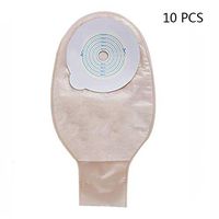 QWERT Co. Wang Ostomy Bags Trim to Fit 15-60MM Colostomy Supplies One-Piece System Drainable Pouch with Measure Card (10 PCS)