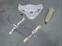 McGuire-Style Male Urinals - Suspensory Male Urinal (deluxe waistband, sheath, and 2 oz. leg bag wi