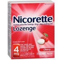 Nicorette Lozenges Cherry, 4 mg, Cherry 72 Lozenges (Pack of 2)