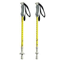 Crutches Trekking Pole Ultra Light Three Outdoor Walking Stick Carbon Fiber Telescopic Stick Portable Outdoor Hiking Equipment Gift (Color : Yellow, Size : 58cm)