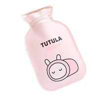 Kanngest Hot Water Bottle PVC Container Rabbit Printed Built-in Warm Sponge for Comfortable Touch Therapy Heating Pad Warming Pain Relief