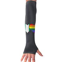 Sports Arm Sleeves Nigeria Flag and LGBT Flag UV Sun Protection Arm Sleeves with Thumb Holes Cooling Arm