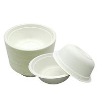 50 Pack 8 oz Compostable Bagasse Bowls - Eco Friendly Dinnerware Paper Bowls Heavy-Duty Quality Natural Disposable Bagasse, Eco-Friendly Biodegradable Made of Sugar Cane Fibers