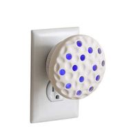 Airomé Spa Stone Pebble Essential Oil Diffuser, Ceramic Cover with 8 Color LED Night Light Wall Plug In, White Glaze
