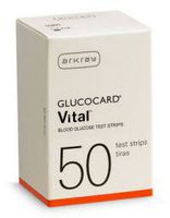 2339242 Strips Blood Glucocard Vital Glucose 50 Per Box sold as Box Pt# 762050 by Hypoguard Corporation