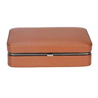 Garosa Cigar Case Portable Cigar Box Humidor Spanish Cedar Cigar Storage Box Capacity Four Cigars with Black Package Bag for Travel Business for Cigar Lovers