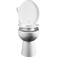 BEMIS Independence 7YR85300TSS 000 Clean Shield 3" Elevated Plastic Toilet seat, ROUND, White