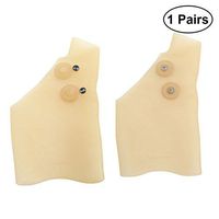 VORCOOL 1 Pair of Magnetic Therapy Wrist Hand Thumb Gloves Waterproof Elastic Silicone Gel Wrist Support Brace with Thumb Hole for Hand Arthritis Pressure Pain Relief (Women)
