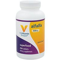 The Vitamin Shoppe Alfalfa 500 MG Natural Green Food Supplement, Nature's Superfood Antioxidant Green Superfood (250 Tablets)